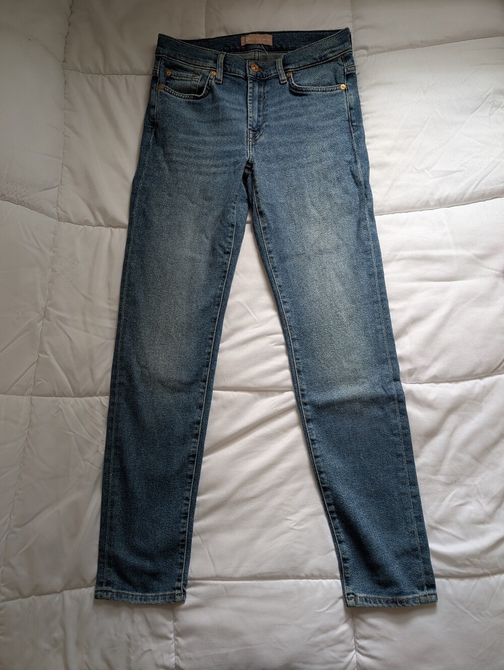 7 For All Mankind Jeans Size 27 Women's Size 4 Some Stretch Straight Skinny Fit